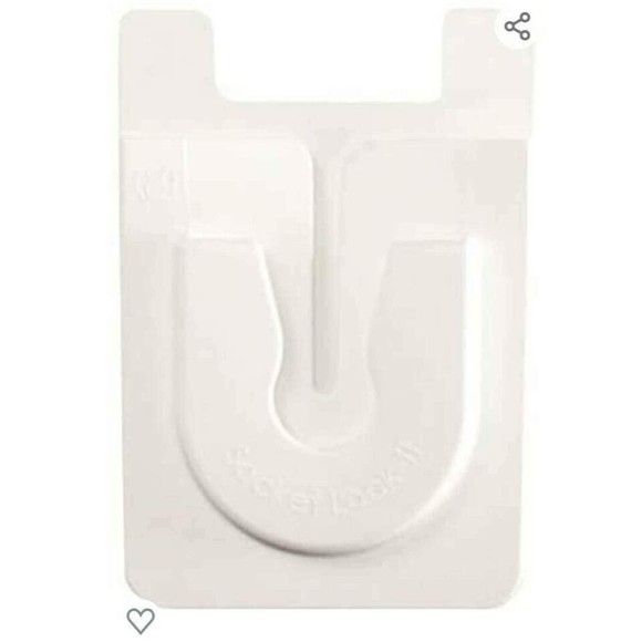 NEW Socket Lock-It Adhesive Card Holder & Phone Grip Holder All in One / WHITE - Picture 3 of 7